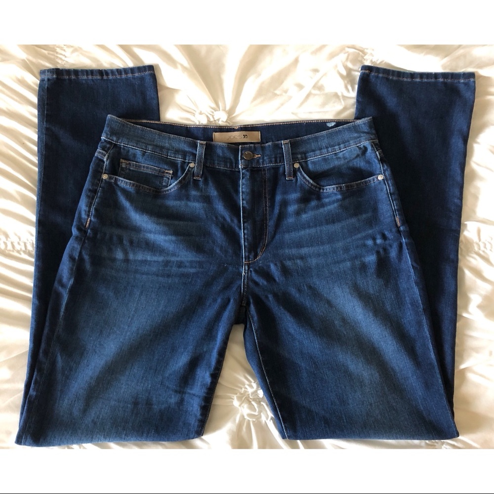 Joes Jeans Slim Fit Straight Leg Jeans 36 x 34 Dark Rinse Zip Fly